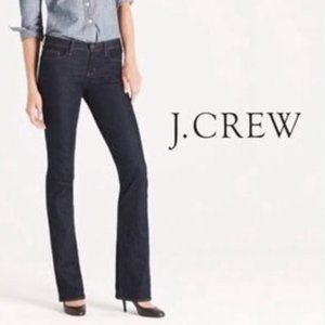 J. Crew Mid Rise Bootcut Jeans Dark Rinse Blue 30R